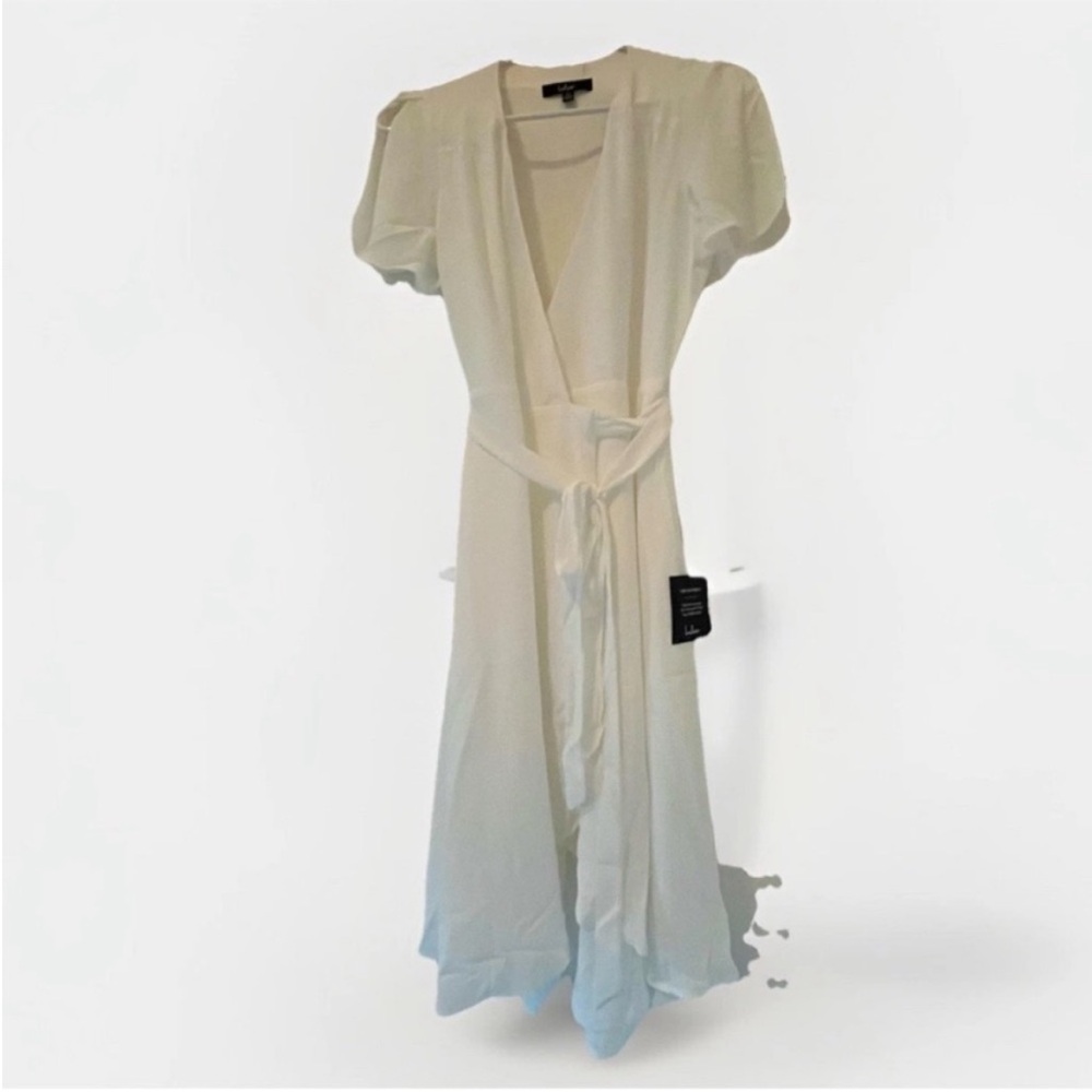 LULUS Elegant White Wrap Dress - Size XS - NWT - Picture 5 of 6